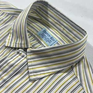 Hilditch & Key London Men’s Striped Dress Shirt French Cuff Made In England 17